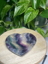 Load image into Gallery viewer, Fluorite heart bowl — Stone of Focus & Flow