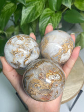 Load image into Gallery viewer, Brown Moss Agate Spheres— Stone of Growth & Balance