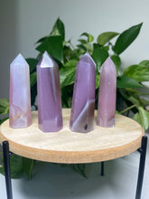 Load image into Gallery viewer, Pink/purple Agate tower — Stone of Harmony & Emotional Healing