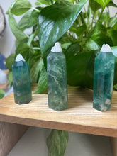 Load image into Gallery viewer, Feathered Fluorite Tower — Stone of Focus & Flow