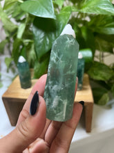 Load image into Gallery viewer, Feathered Fluorite Tower — Stone of Focus & Flow