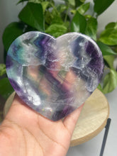 Load image into Gallery viewer, Fluorite heart bowl — Stone of Focus & Flow
