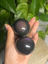 Load image into Gallery viewer, Purple sheen Obsidian sphere — Stone of Protection & Truth