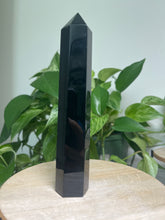 Load image into Gallery viewer, Obsidian tower — Stone of Protection &amp; Truth
