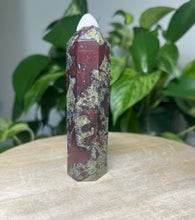 Load image into Gallery viewer, Dragon’s Blood Jasper tower— Stone of Courage &amp; Vitality
