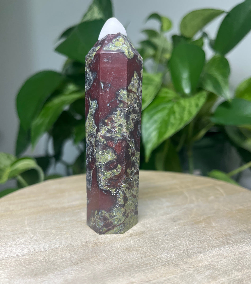 Dragon’s Blood Jasper tower— Stone of Courage & Vitality