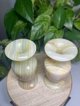 Load image into Gallery viewer, Green Onyx vase— Stone of Strength &amp; Heart Healing
