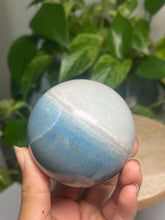 Load image into Gallery viewer, Blue Troilite Sphere— Stone of Cosmic Insight &amp; Protection

