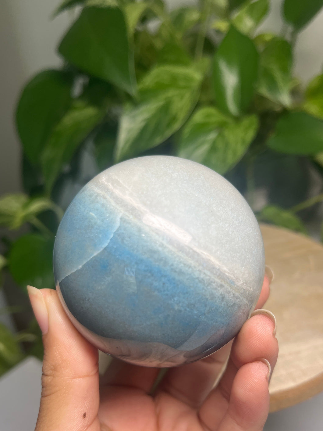 Blue Troilite Sphere— Stone of Cosmic Insight & Protection