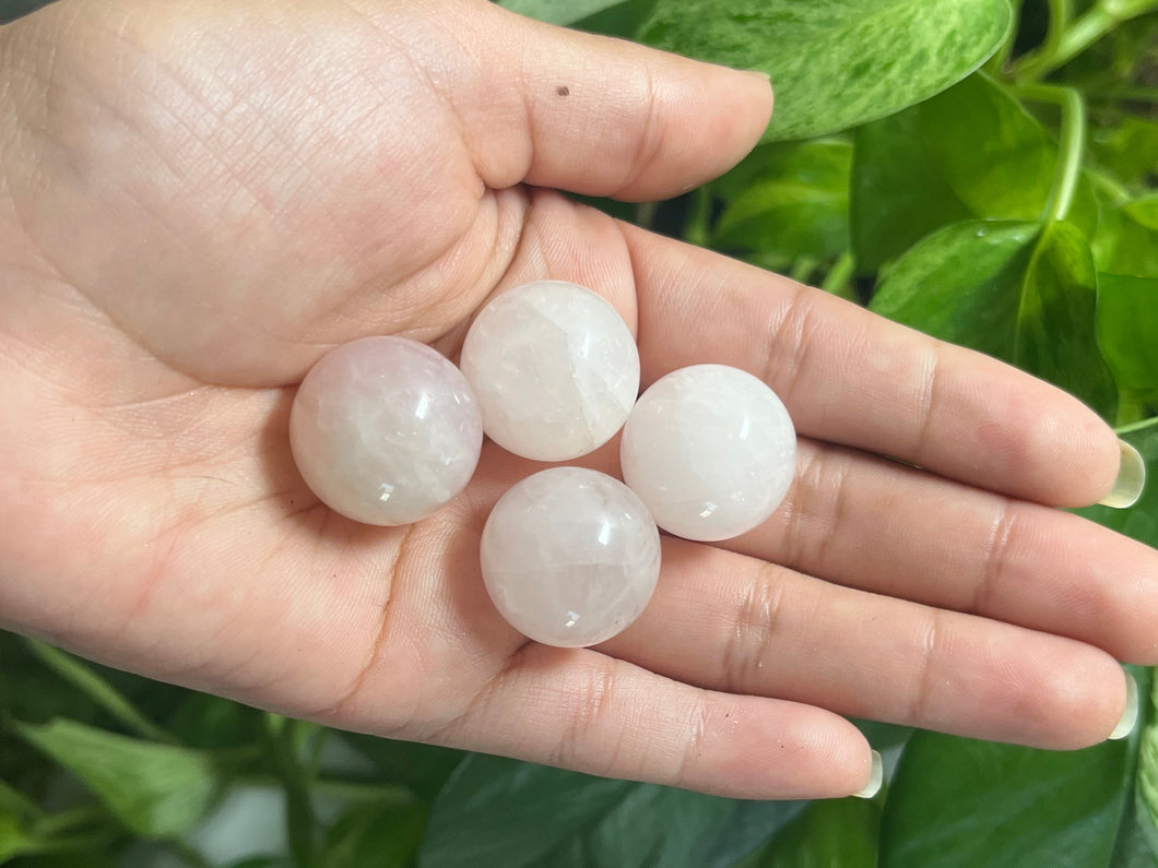 Rose Quartz spheres — Stone of Love & Compassion