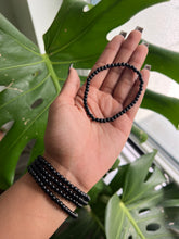 Load image into Gallery viewer, Black Obsidian Bracelet 4mm
