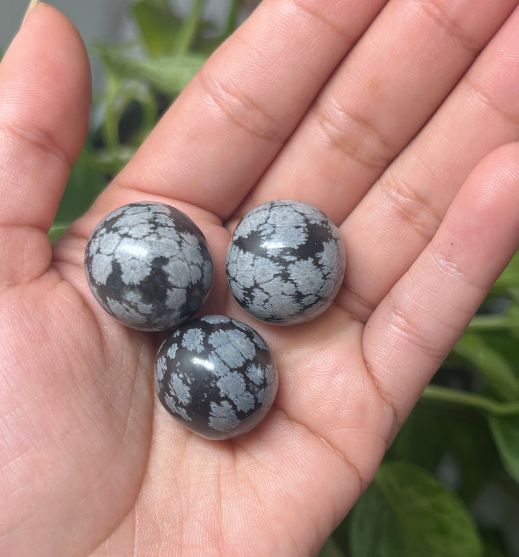Speckled Obsidian Sphere — Stone of Protection & Truth