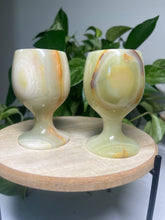Load image into Gallery viewer, Green Onyx cups— Stone of Strength &amp; Heart Healing
