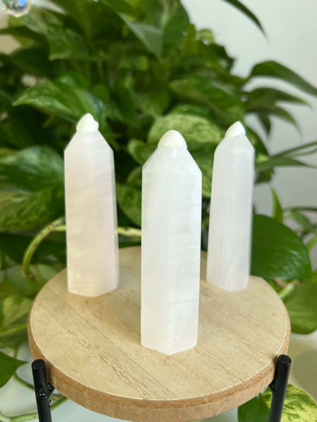 UV Reactive Pink Calcite Tower