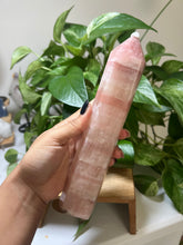 Load image into Gallery viewer, Pink Caribbean Calcite Tower XL— Stone of Calm &amp; Conscious Awakening
