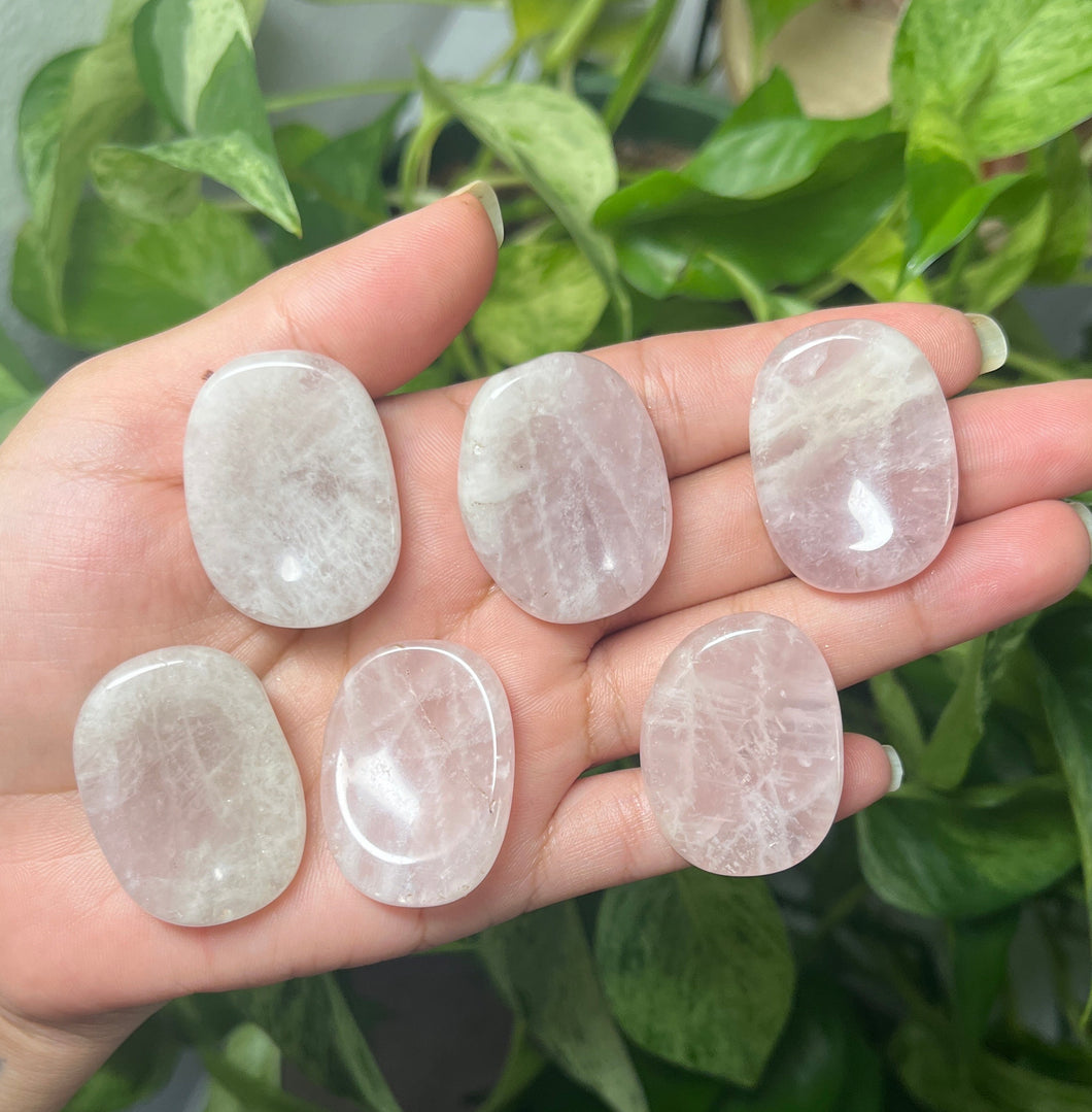 Rose Quartz Worry stones— Stone of Love & Compassion