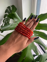 Load image into Gallery viewer, Carnelian Bracelet 6mm
