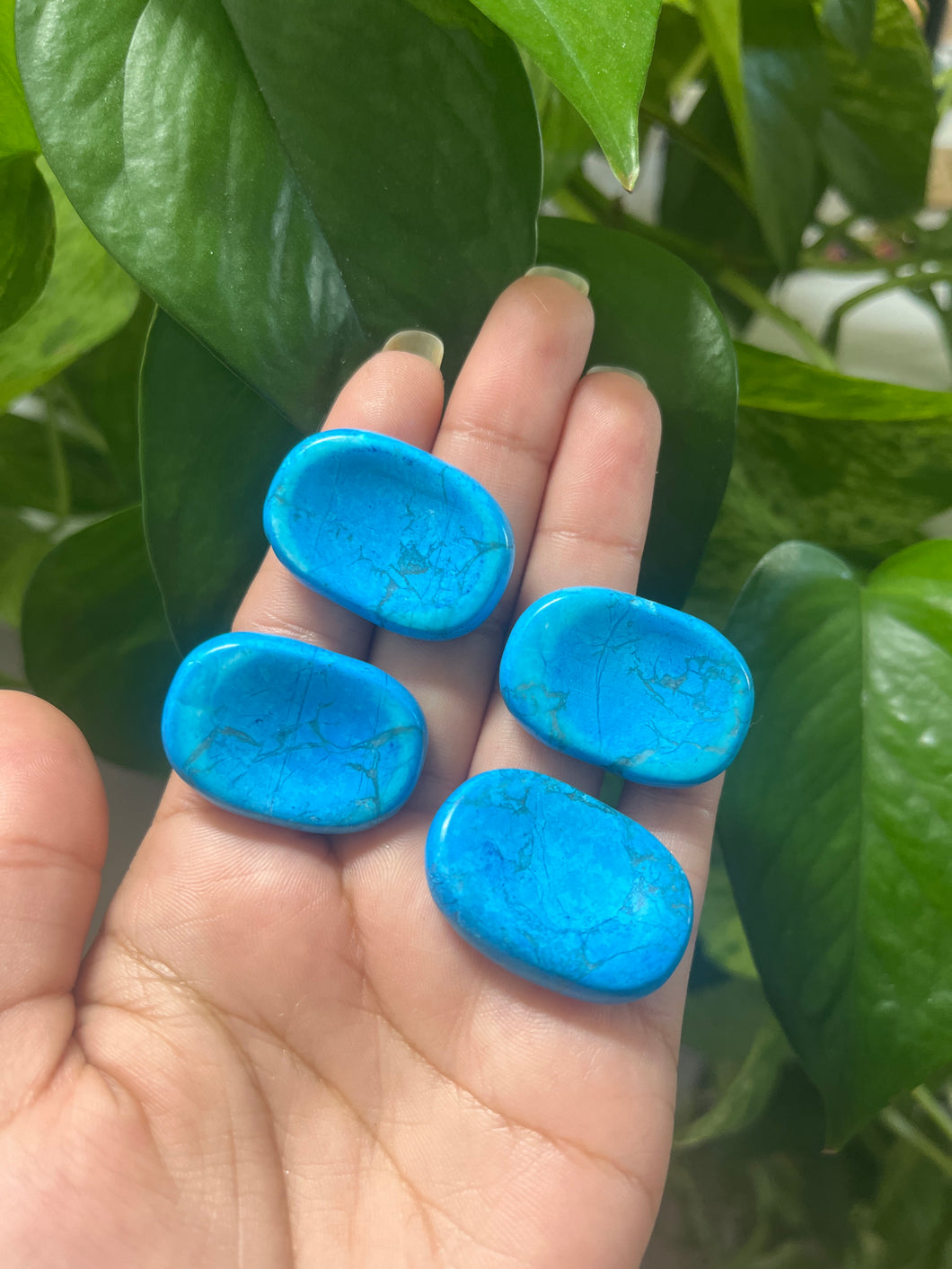 Dyed Howlite Worry Stone  – Stone of Patience & Peace