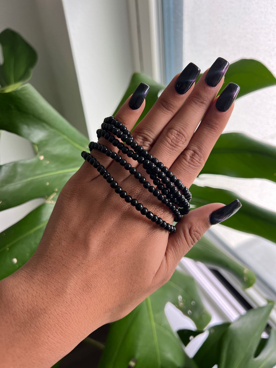Black Obsidian Bracelet 4mm