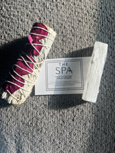 Load image into Gallery viewer, Satin Spar Wand with White Sage Bundle
