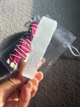 Load image into Gallery viewer, Satin Spar Wand with White Sage Bundle
