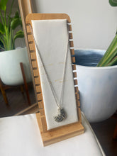 Load image into Gallery viewer, Dalmatian Jasper Crescent Moon Necklace
