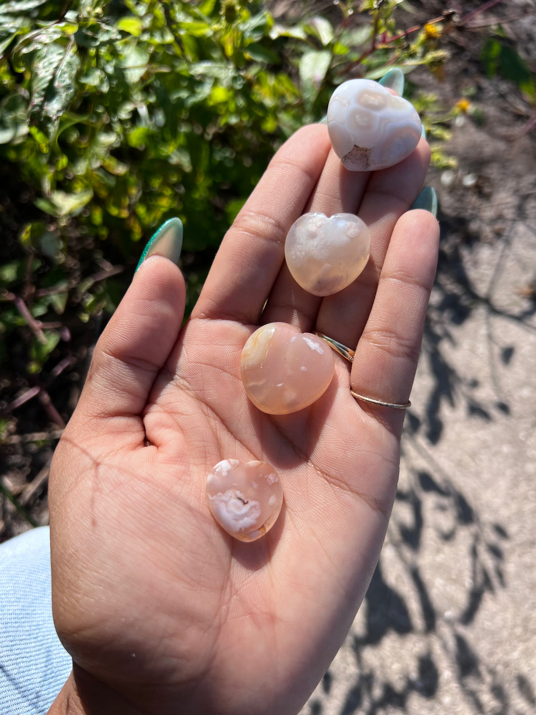 Flower Agate Heart (Mini)